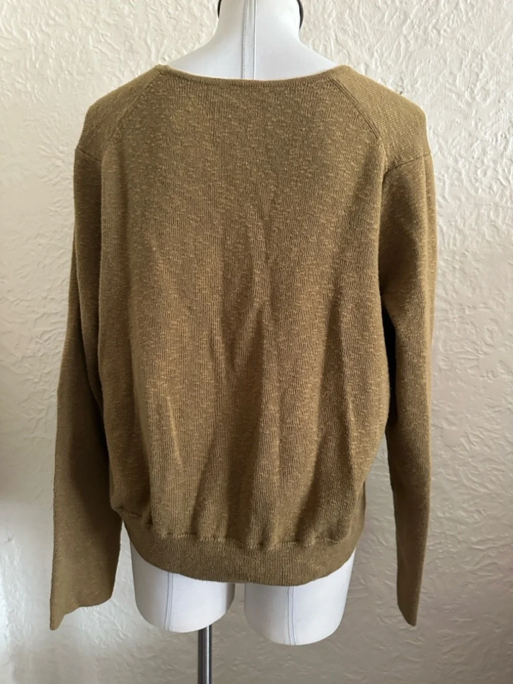 Madewell Wrap Front Pullover Sweater Spiced Olive Brass 2X